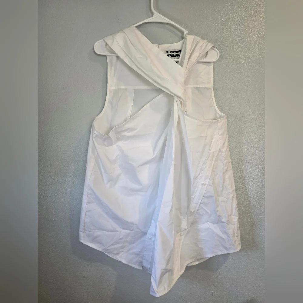 Twist Halter White Women's Top - Picture 5 of 9